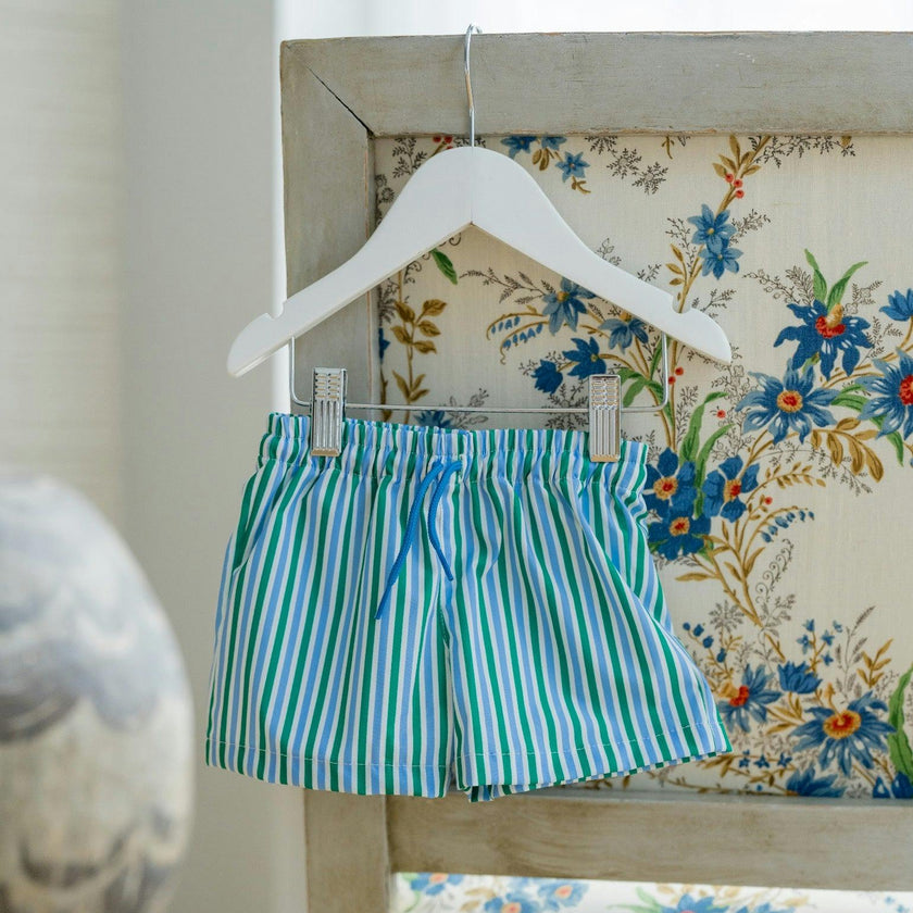 Green Stripe Bravo Baby Boy Swim Short