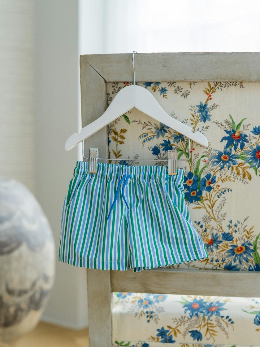 Green Stripe Bravo Baby Boy Swim Short