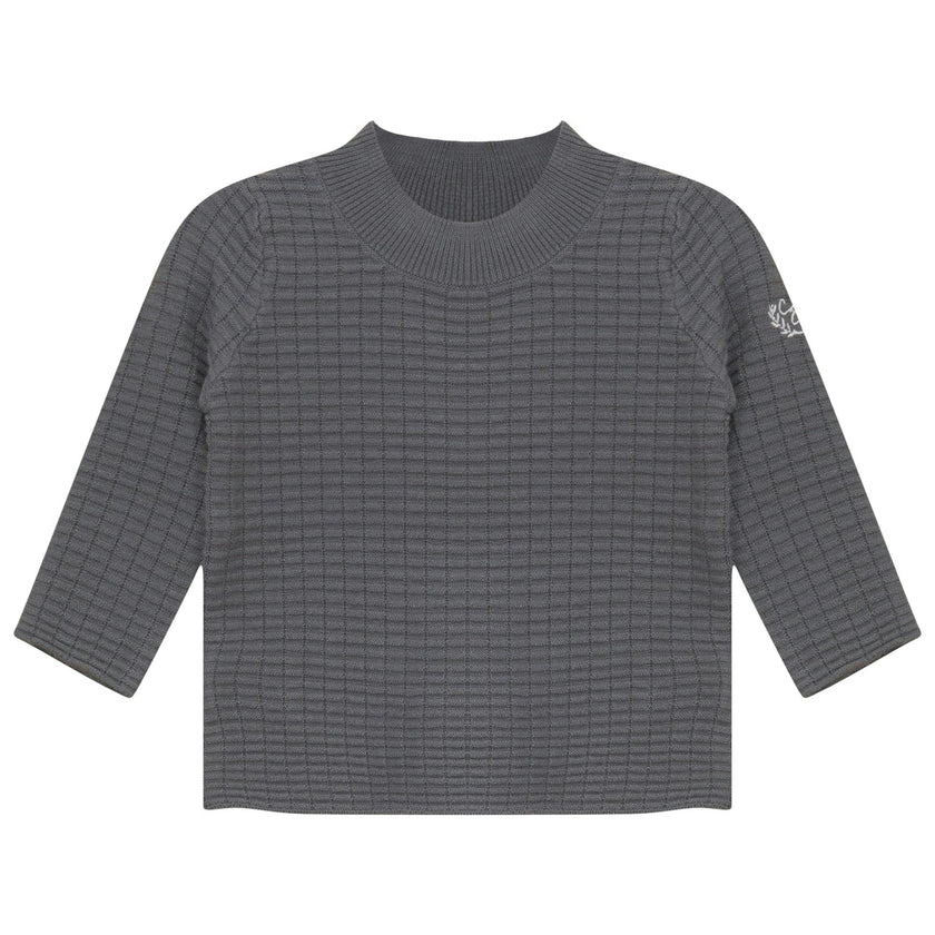 Knit Ribbed Mock Neck Top