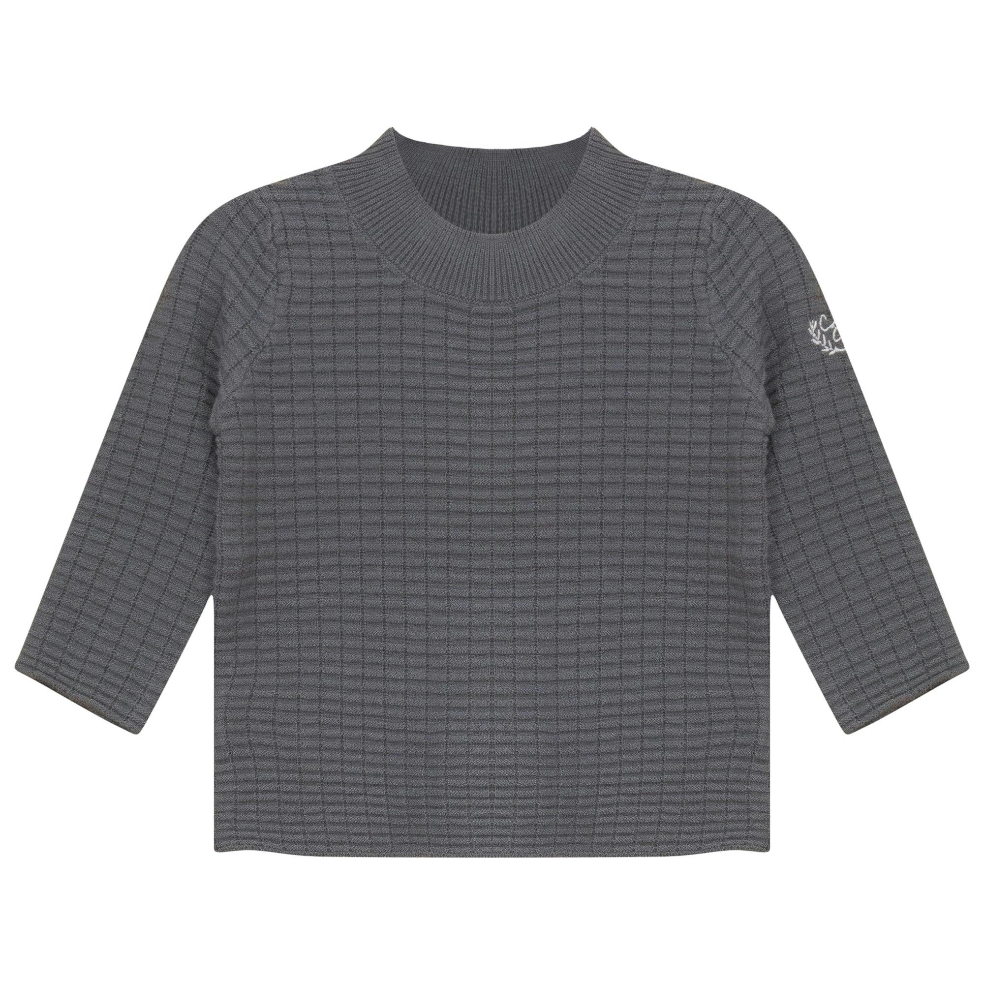 Knit Ribbed Mock Neck Top