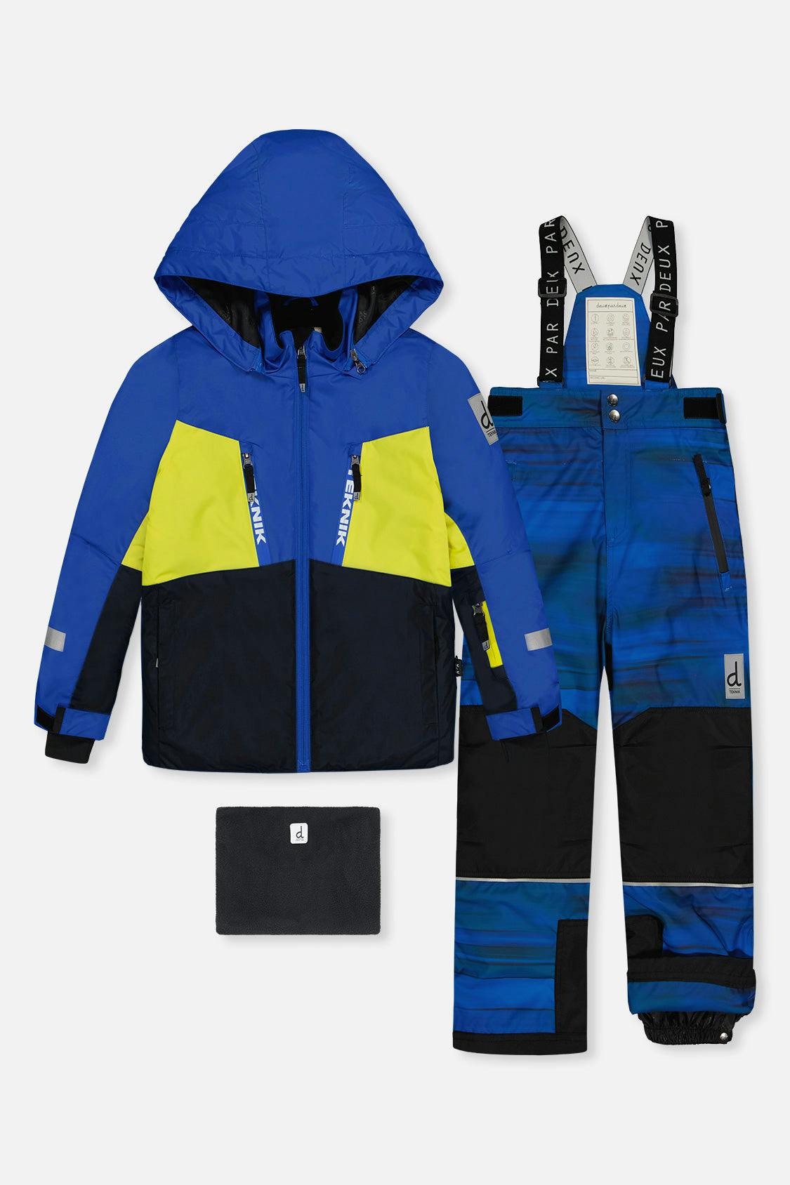 Two Piece Teknik Snowsuit Royal Blue And Yellow