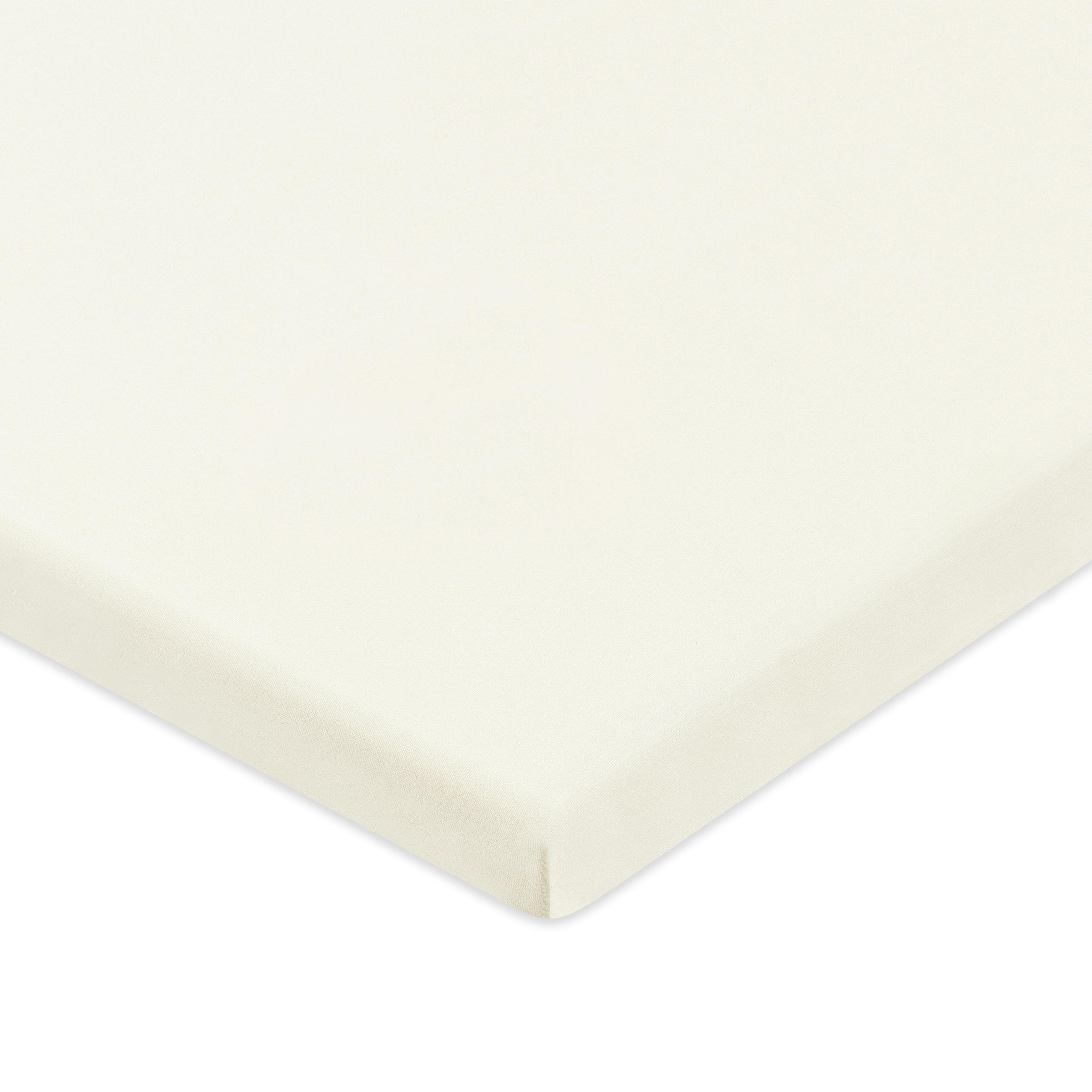 All-Stages Midi Crib Sheet in GOTS Certified Organic Brushed Cotton in Ivory