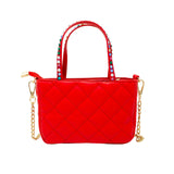 Quilted Rhinestone Tote Bag