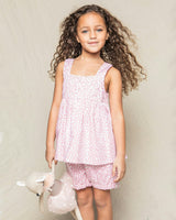 Girl's Twill Charlotte Short Set in Sweethearts