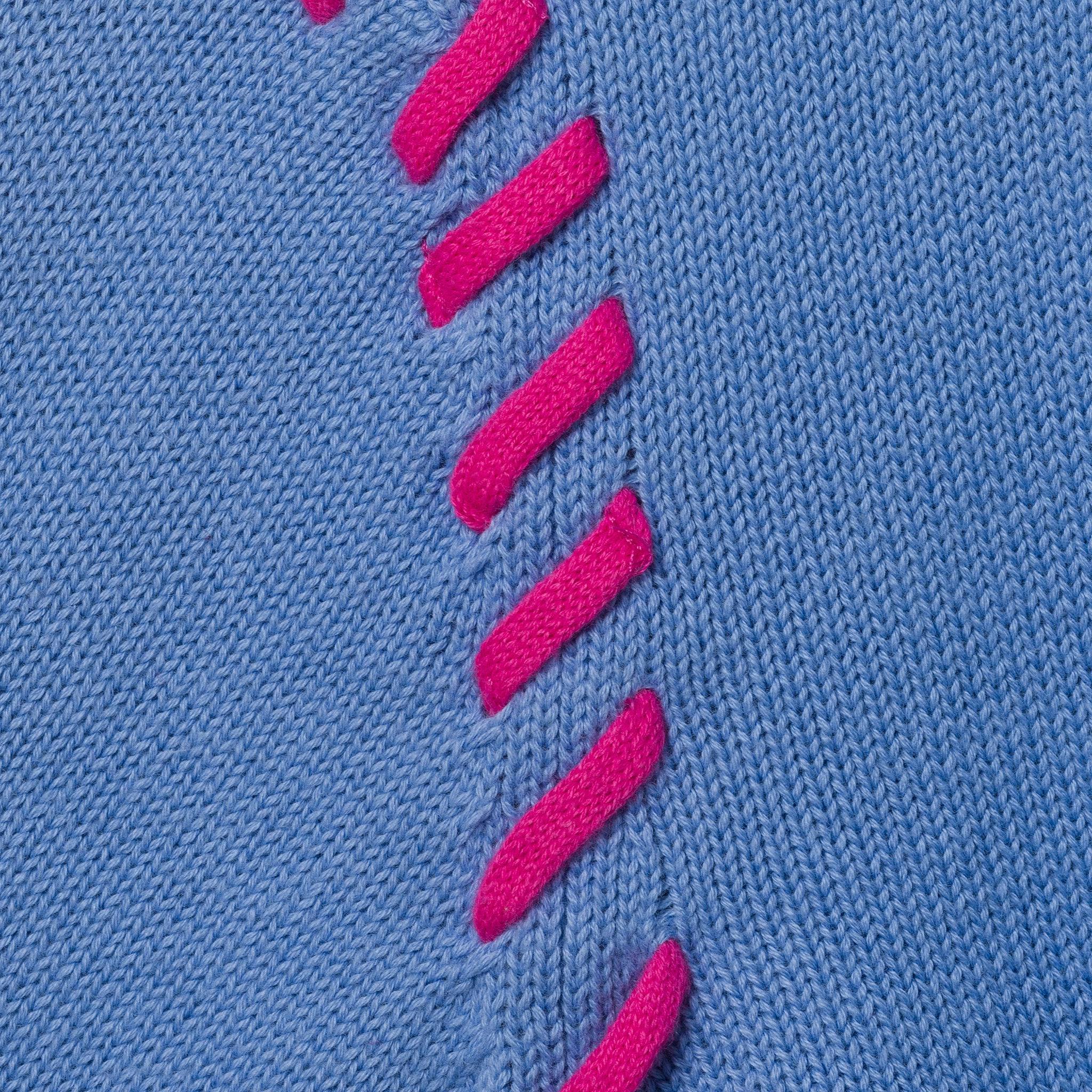 Tween (7-18) Girls Sweater | Pink Blanket Stitch