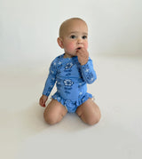 The Baby Ariel Rashguard - Blue Arcadia Border
