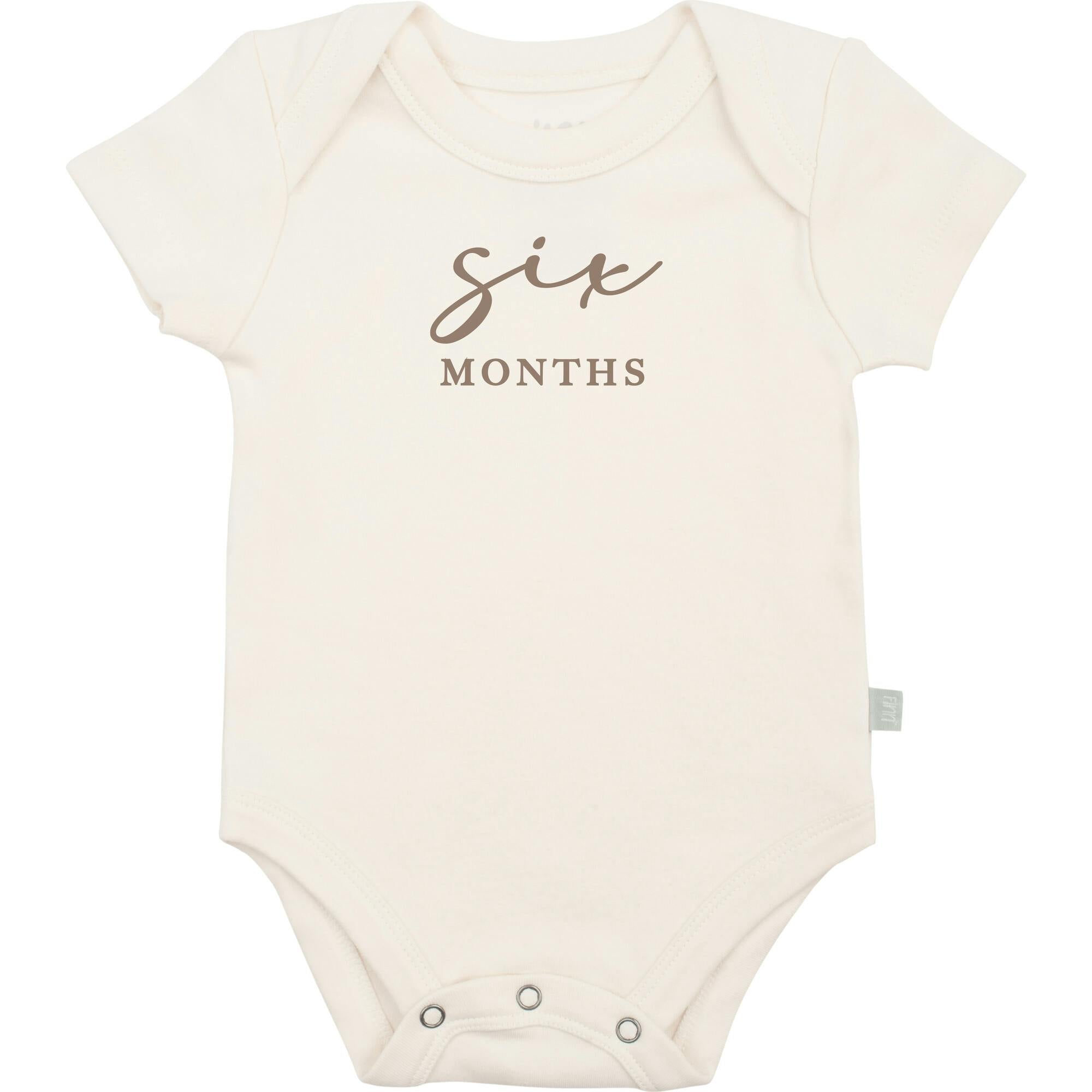 graphic bodysuit | six months milestone charcoal
