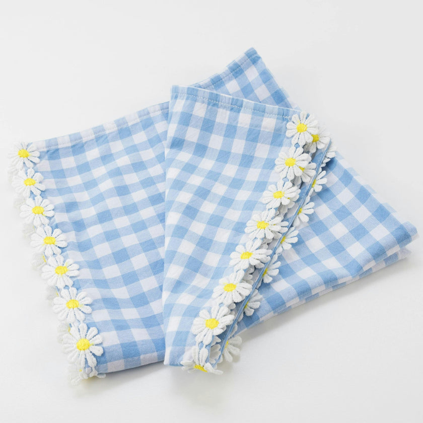 Daisy Gingham Cloth Napkins