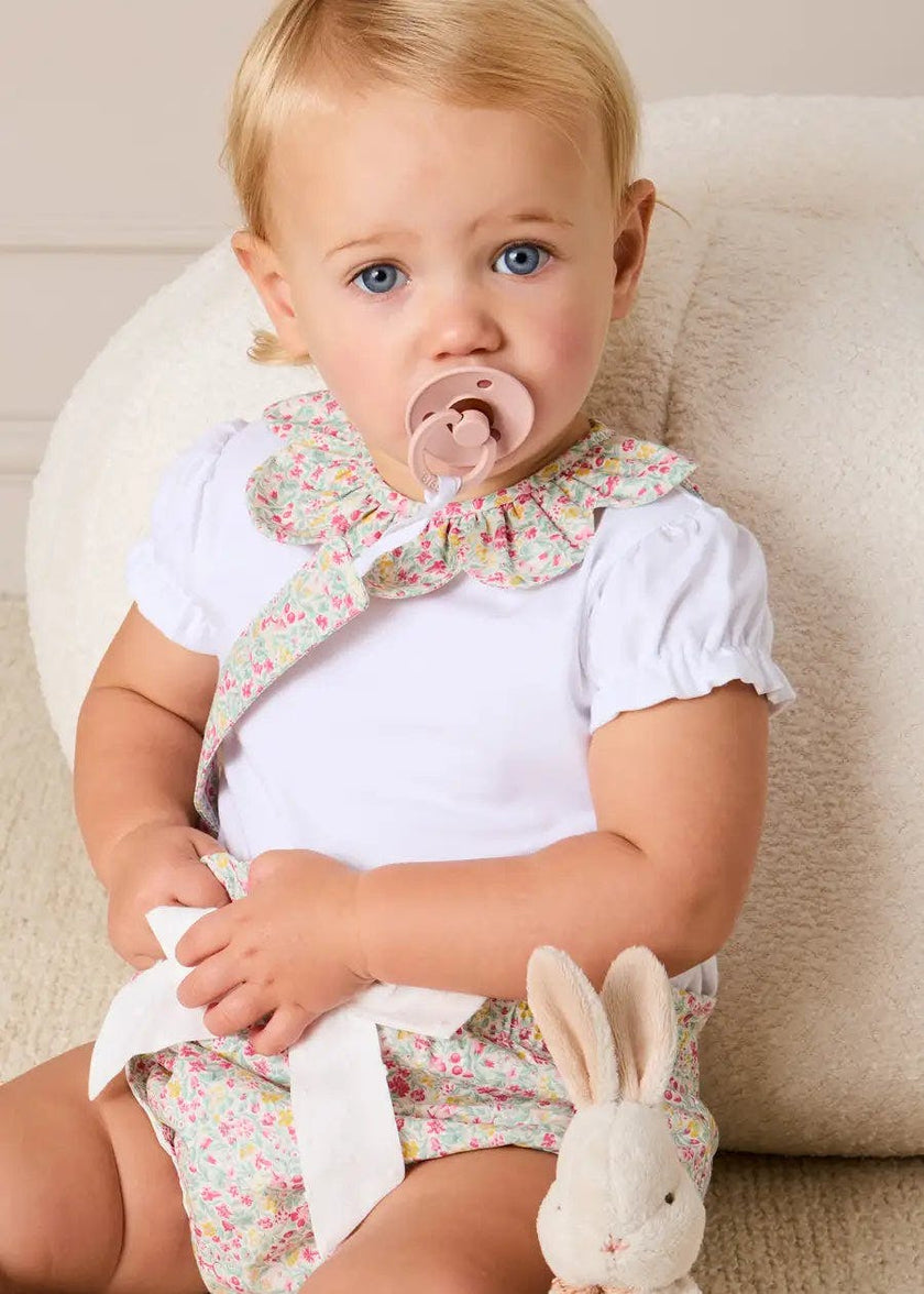 Adelaide Floral Bow Detail Bloomers in Pink (1mth-2yrs)