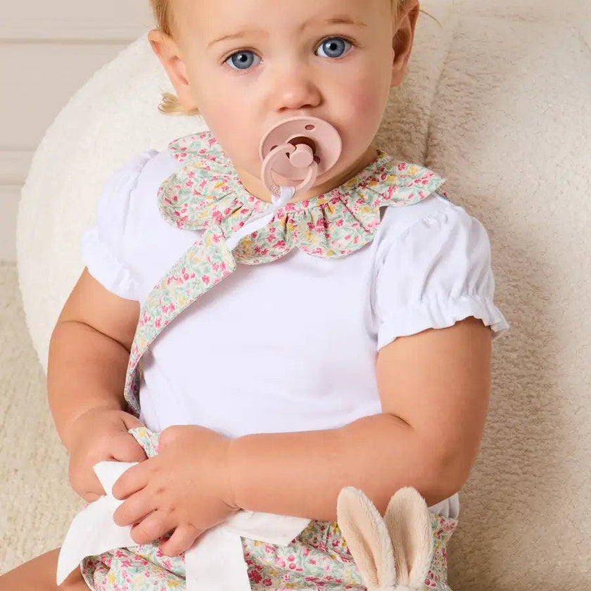 Adelaide Floral Petal Collar Bodysuit in Pink (1mth-2yrs)