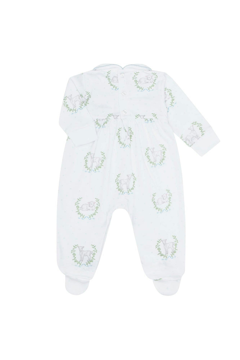 Print Smocked Footie
