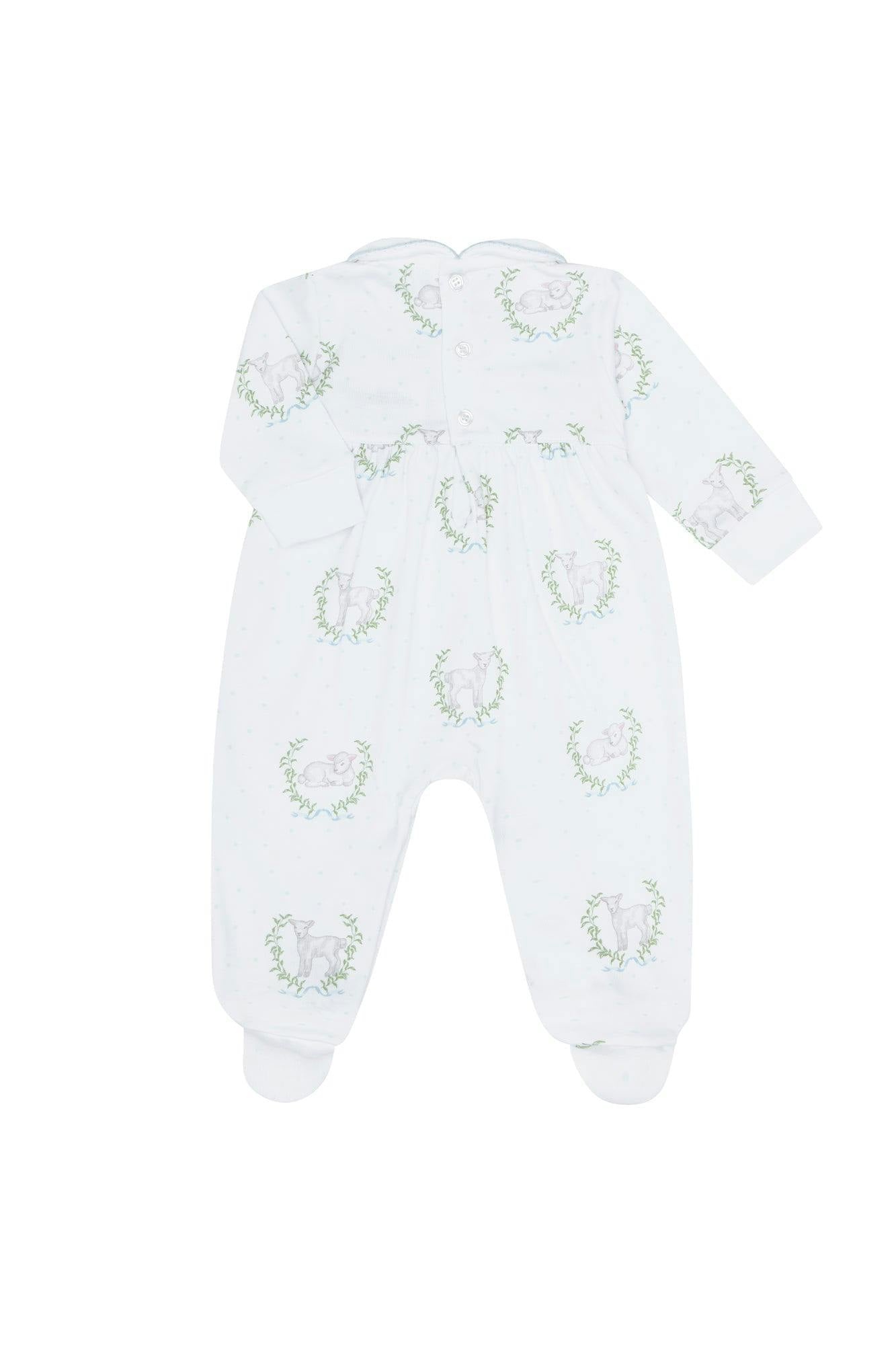 Print Smocked Footie