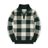 Organic Half Zip Intarsia Sweater