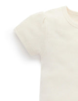 Embroidered Pinnie & Tee set Faded Denim