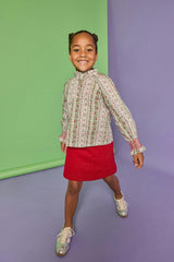 Shannon Top - St Moritz Floral Stripe