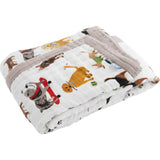 Cotton Muslin Baby Quilt - Woof