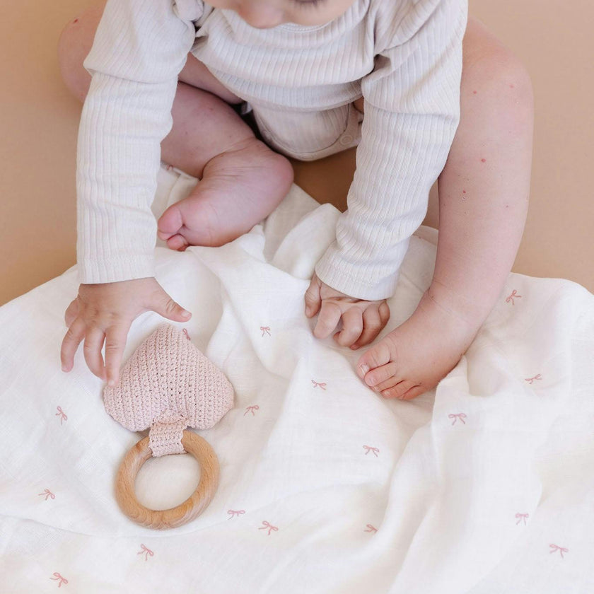 Organic Muslin Swaddle Set - Pink