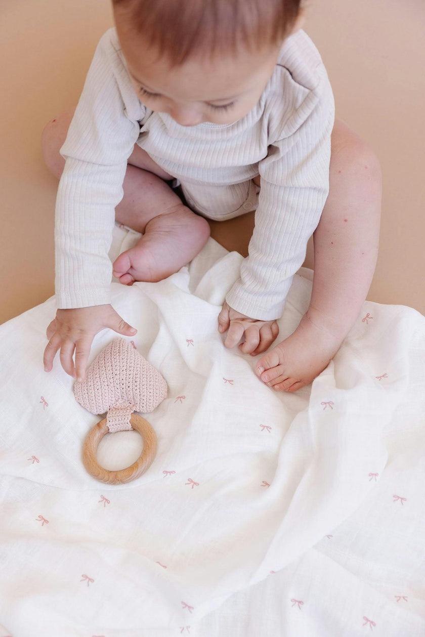 Organic Muslin Swaddle Set - Pink