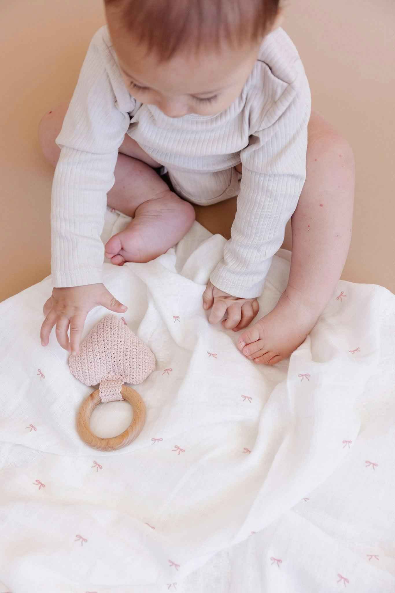 Organic Muslin Swaddle Set - Pink
