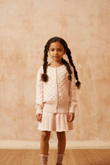 Popcorn Knit Cardigan | Blush