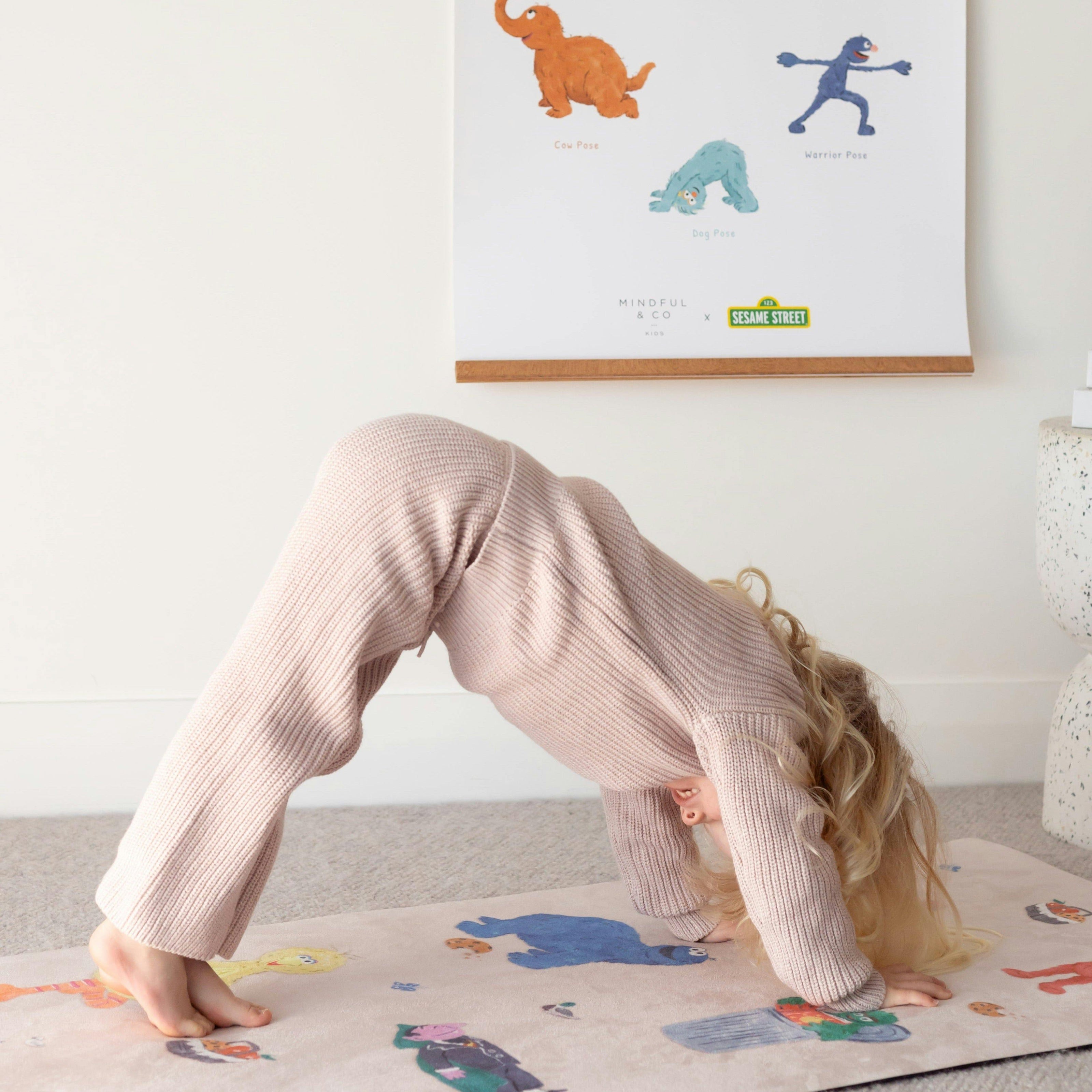 Double-Sided Sesame Street Yoga Poses Print