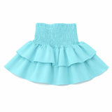 Denim Blue Ruffle Skirt