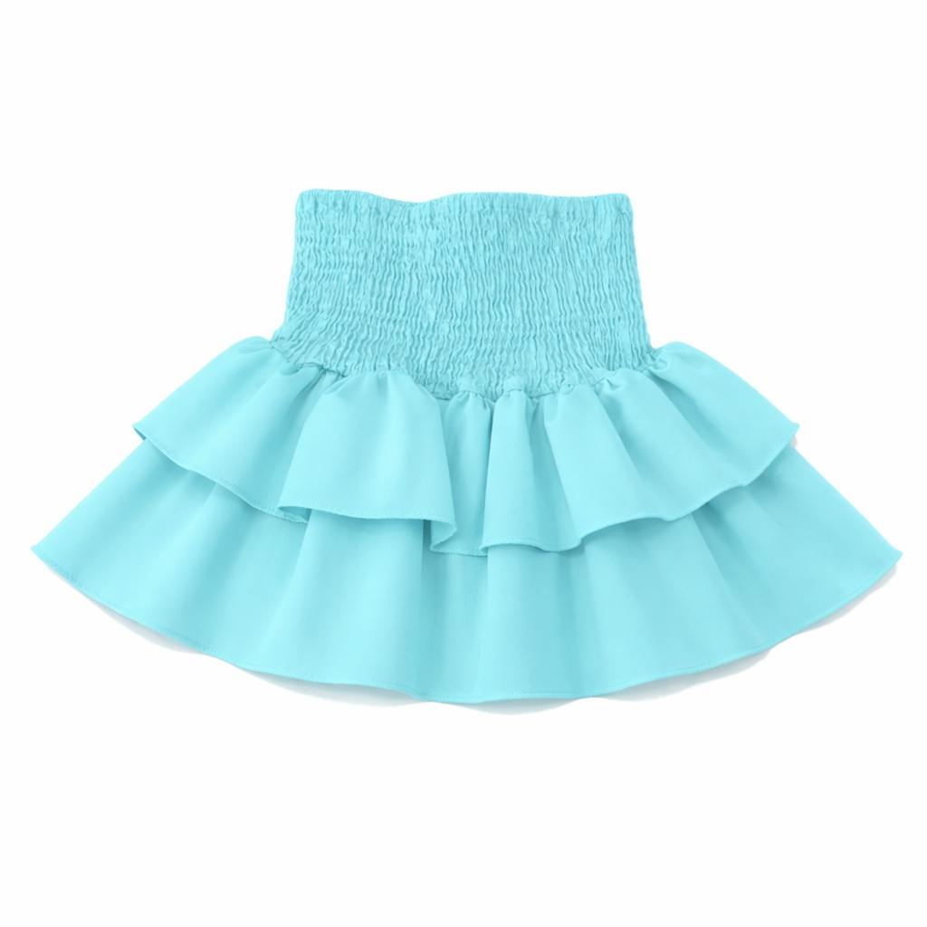 Denim Blue Ruffle Skirt