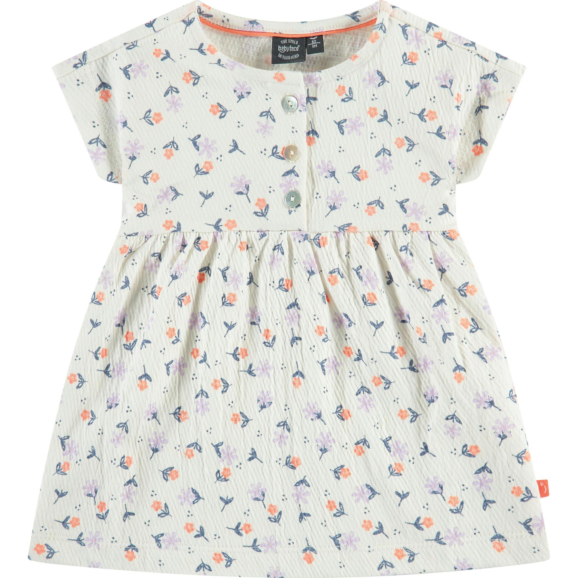 All Over Print Flowers Short Sleeve Dress