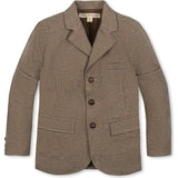 Organic Brushed Cotton Suit Jacket, Brown