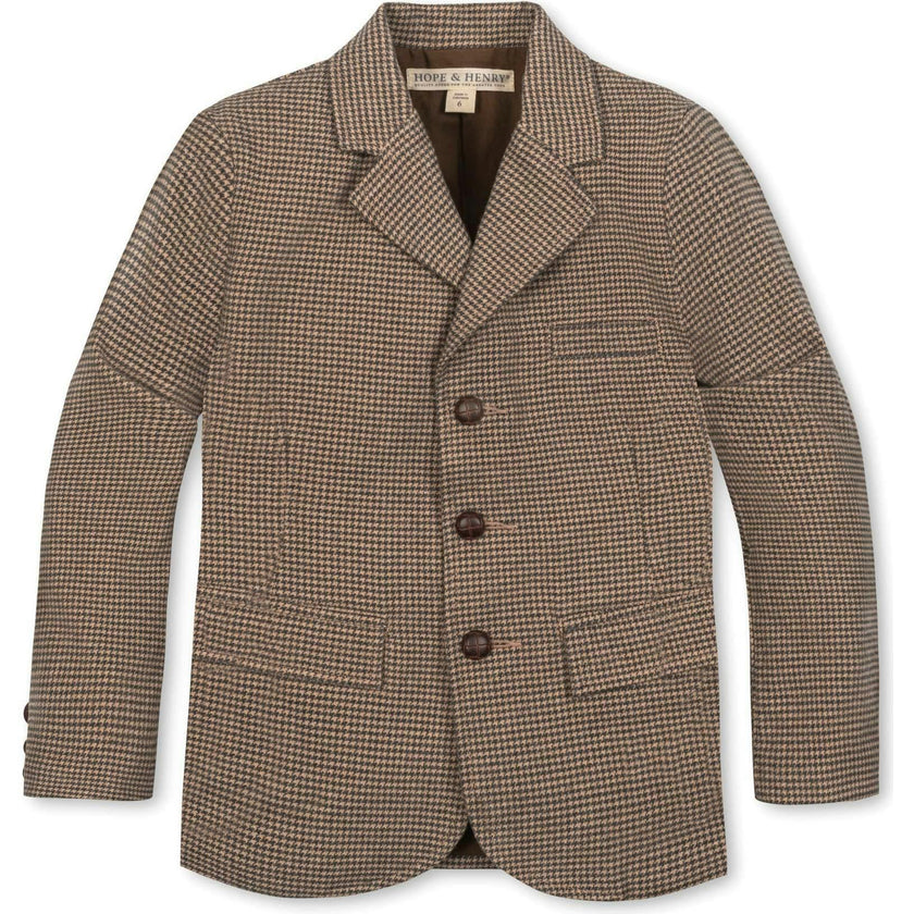 Organic Brushed Cotton Suit Jacket, Brown