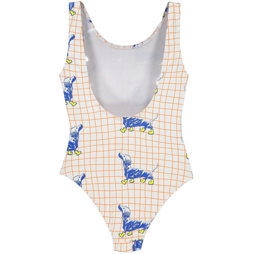 Puppies Print Swimsuit, Multi