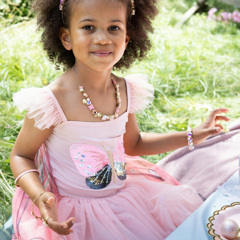 Sequins Secret Butterfly Twirl Dress with Wings
