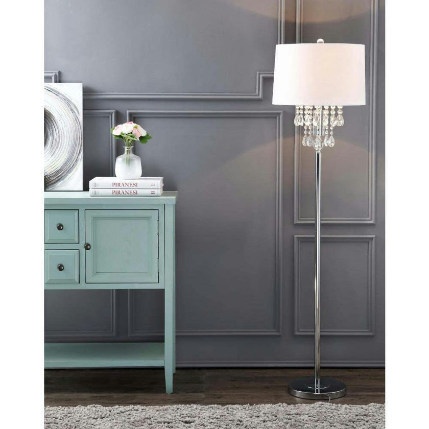 Abigail 61" Crystal / Metal LED Floor Lamp