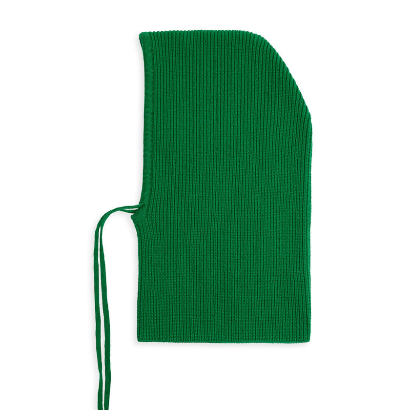 merino wool balaclava - emerald green