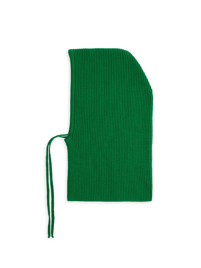 merino wool balaclava - emerald green