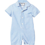Baby's Twill Summer Romper in French Blue Heritage Stripe