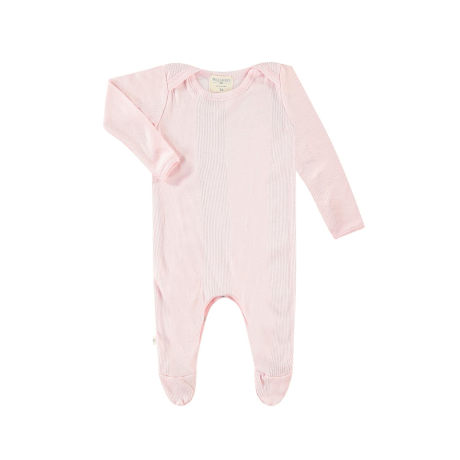 Variegated Rib Lap Tee Footie Pajama