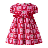 Cherry Heart Bow Dress and Bloomers