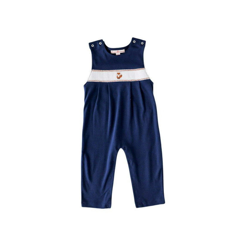 Navy Smocked Romper