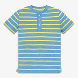 Kids heathered henley tee in stripe