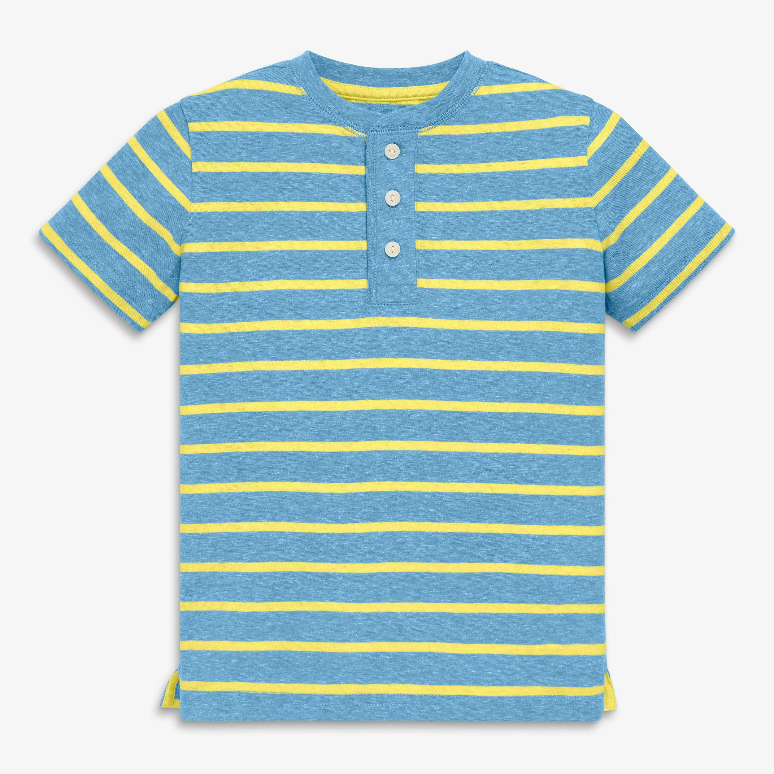 Kids heathered henley tee in stripe