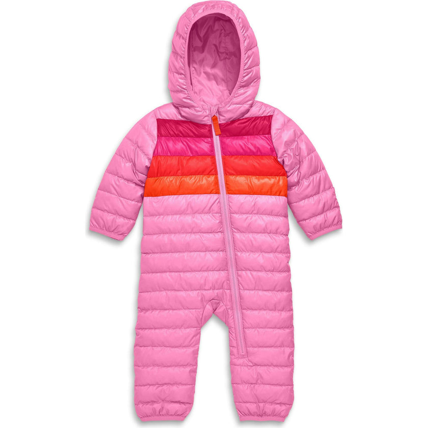 Baby stripe lightweight puffer suit