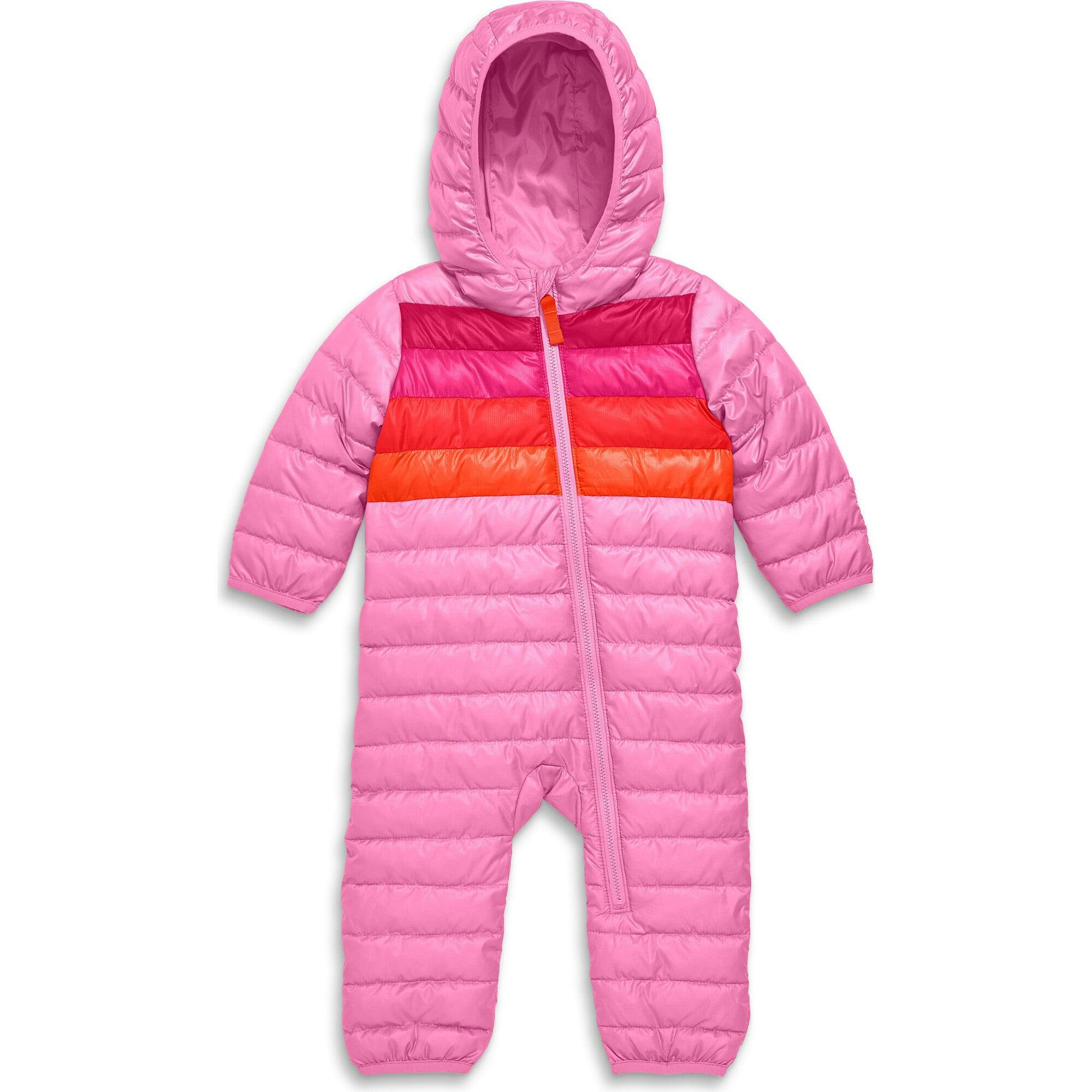 Baby stripe lightweight puffer suit