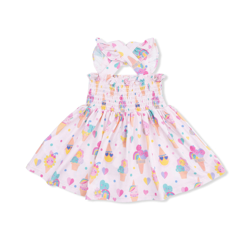 Ice Cream Fun Crew - Smocked Top with Bloomer