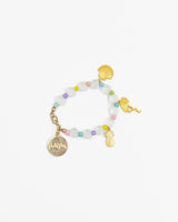 Packed Party Charmed Life Beaded Summer Drink Tumbler Charm - Beaded Chain with 3 Gold Charms Attachable to Tumblers and Drinkware for Poolside and Summer Style