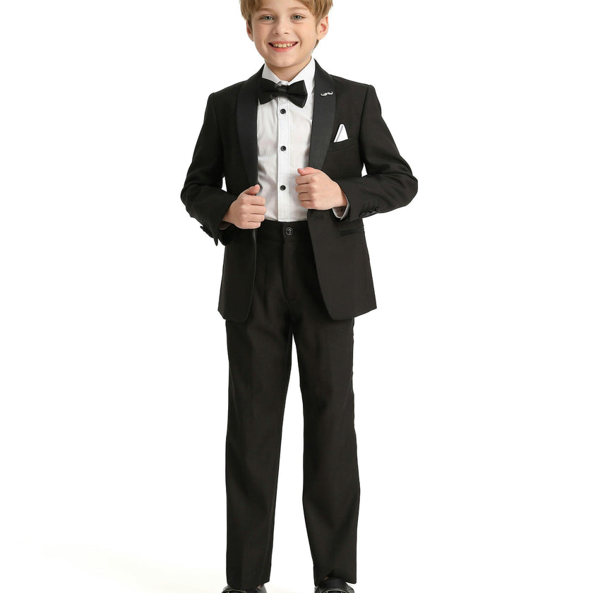 Black Moustache Shawl Lapel Tuxedo Set