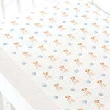 The Goldie In Blue Print Crib Sheet