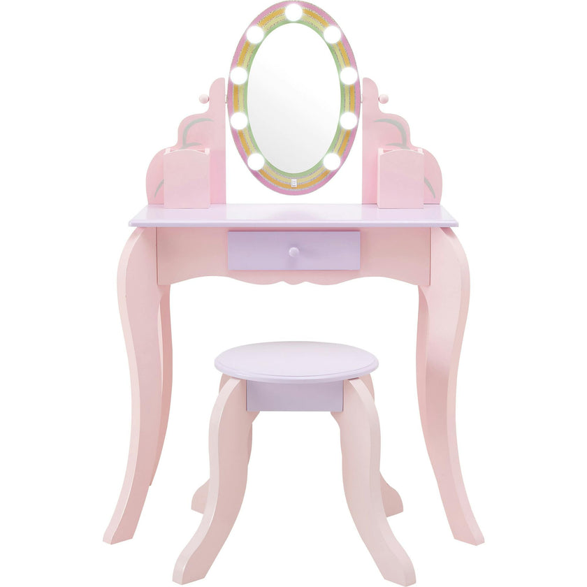 Little Princess Rapunzel Vanity with LED Illuminated Mirror