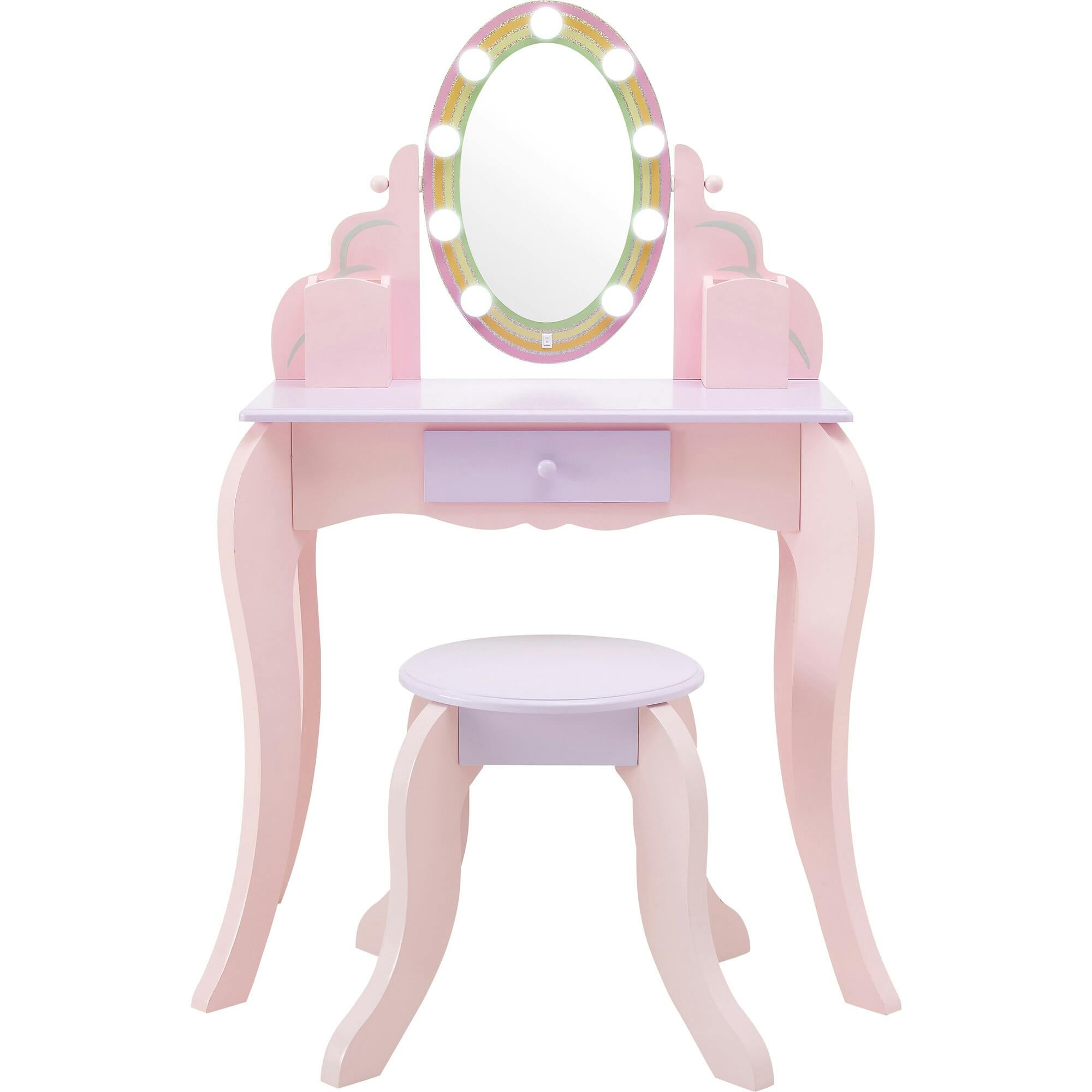 Little Princess Rapunzel Vanity with LED Illuminated Mirror