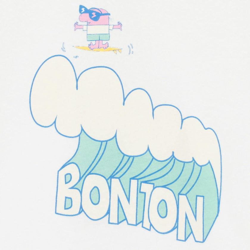 BONTON Tuba Wave Baby T-Shirt - Ecru Bonton